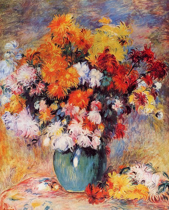 Vase of Chrysanthemums, Pierre-Auguste Renoir