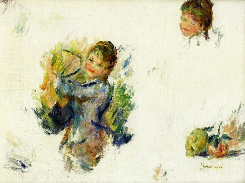 Study for – Girls playing with a Shuttlecock, Pierre-Auguste Renoir