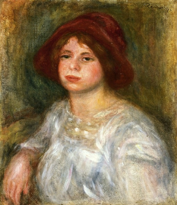 Girl in a Red Hat, Pierre-Auguste Renoir