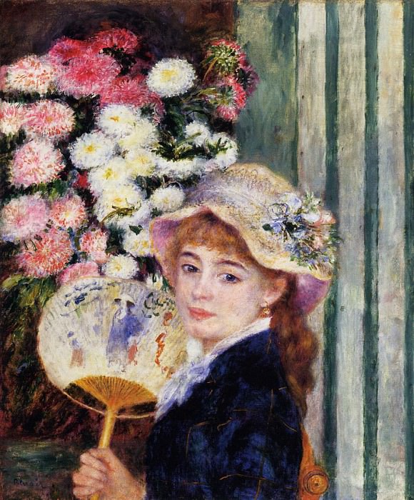 Girl with Fan, Pierre-Auguste Renoir