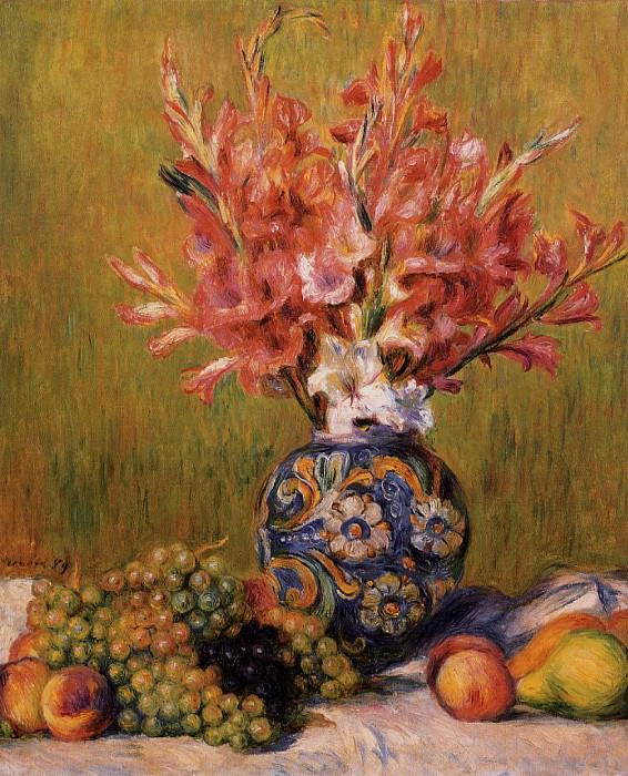 Still Life – Flowers and Fruit, Pierre-Auguste Renoir