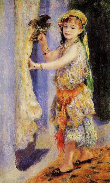 Girl with Falcon, Pierre-Auguste Renoir