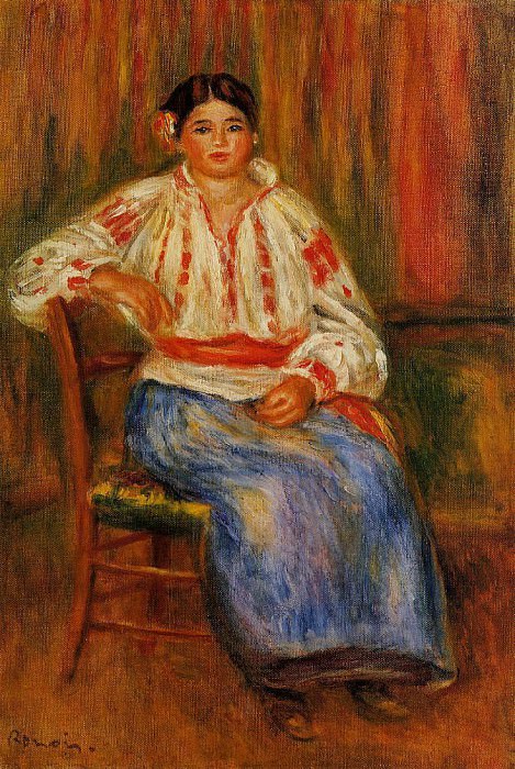 Young Roumanian – 1914 , Pierre-Auguste Renoir