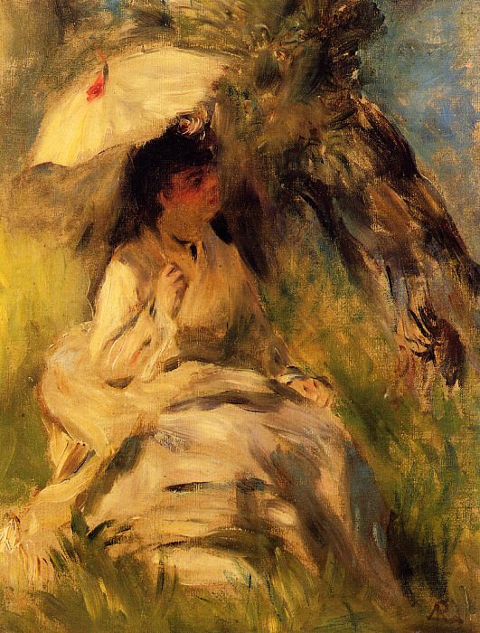 Woman with a Parasol, Pierre-Auguste Renoir