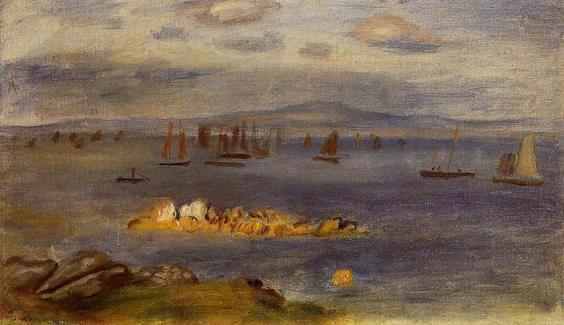The Coast of Brittany, Fishing Boats, Pierre-Auguste Renoir