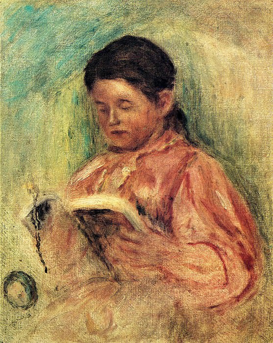 Читающая женщина – 1906 г, Пьер Огюст Ренуар