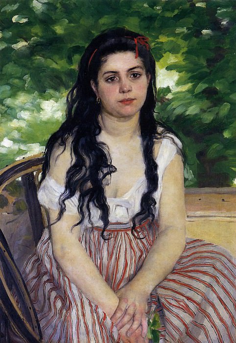 The Gypsy Girl , Pierre-Auguste Renoir