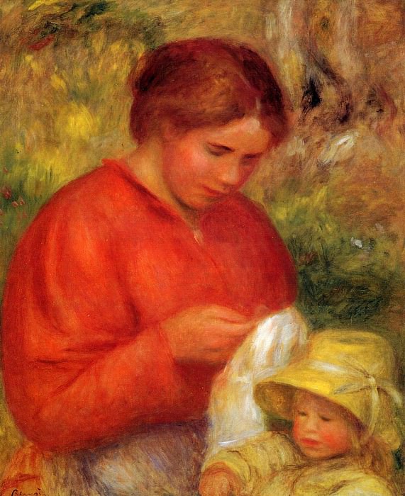 Женщина и ребенок, Пьер Огюст Ренуар