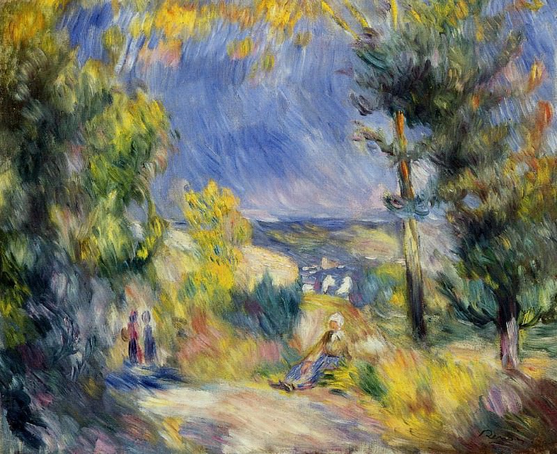 View Close to Antibes, Pierre-Auguste Renoir