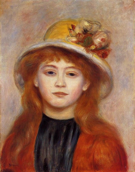 Женщина в шляпе, Пьер Огюст Ренуар