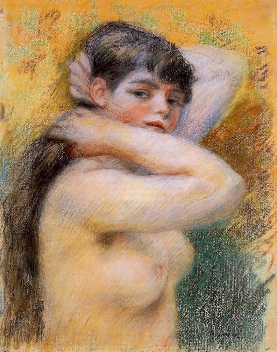 Young Woman at Her Toilette – 1885 – P. C, Pierre-Auguste Renoir