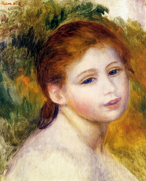 Head of a Woman, Pierre-Auguste Renoir