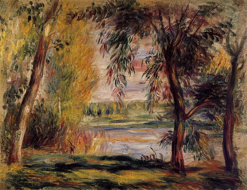 Trees by the Water, Pierre-Auguste Renoir