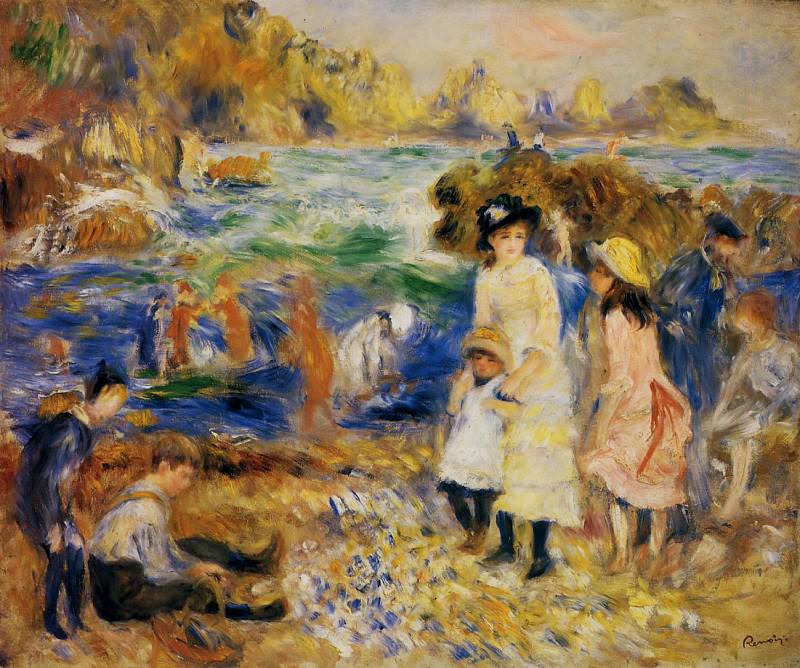 Children by the Sea in Guernsey, Pierre-Auguste Renoir