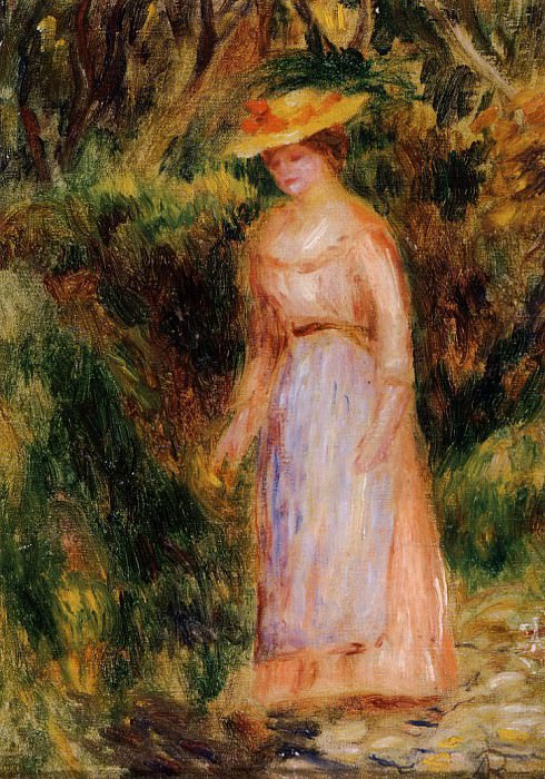 Young Woman Taking a Walk, Pierre-Auguste Renoir