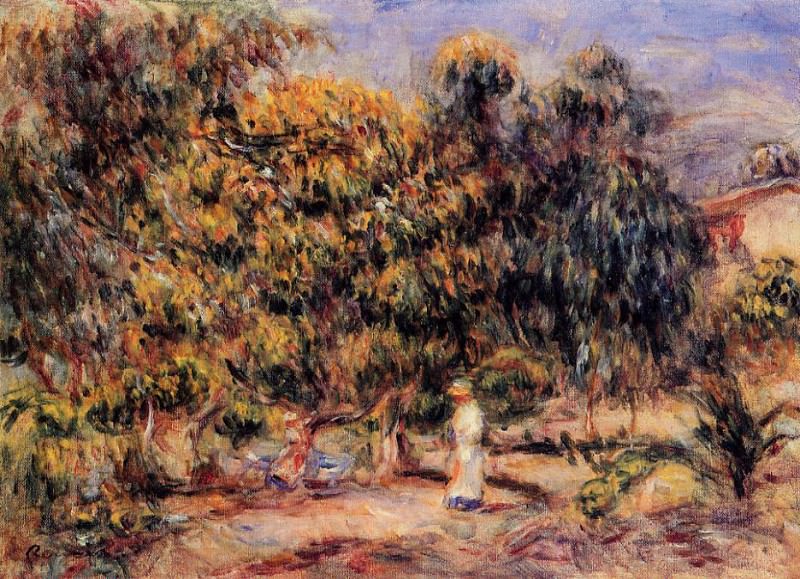 Woman in the Garden at Collettes, Pierre-Auguste Renoir