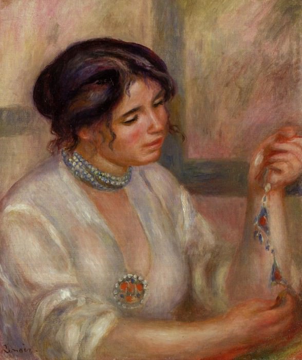 Woman with a Necklace, Pierre-Auguste Renoir