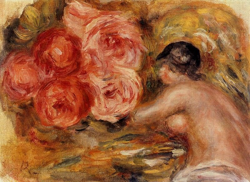 Roses and Study of Gabrielle, Pierre-Auguste Renoir