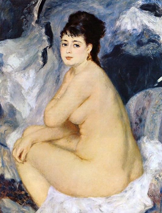 Nude Seated on a Sofa, Pierre-Auguste Renoir
