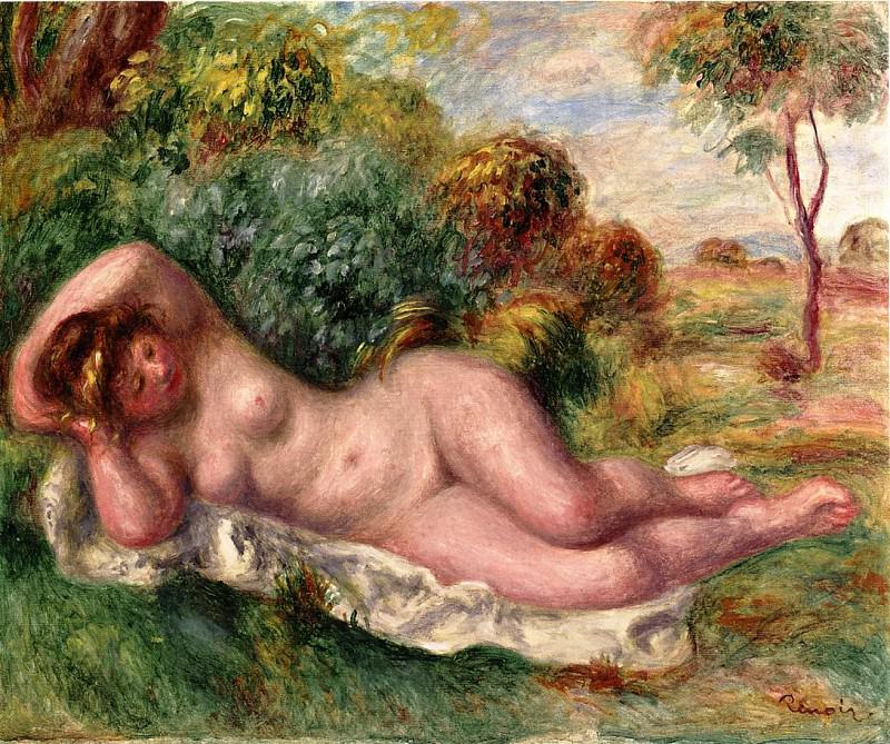 Reclining Nude , Pierre-Auguste Renoir