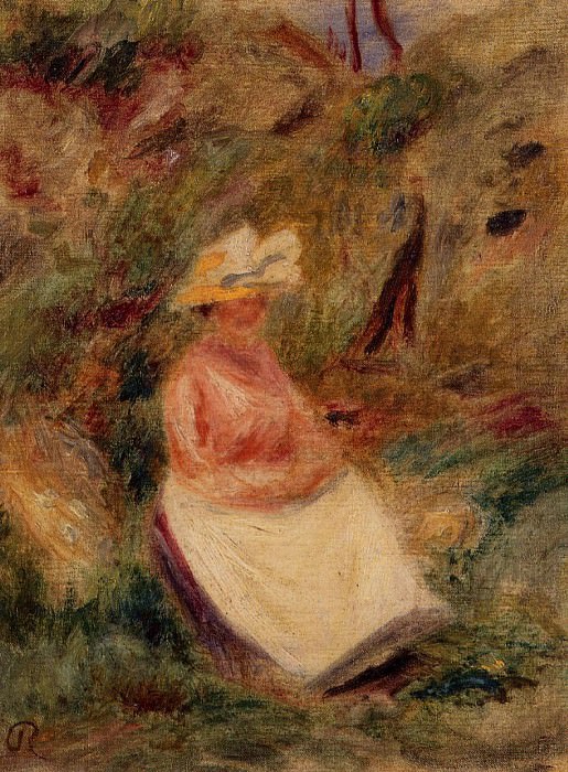 Young Girl in the Woods, Pierre-Auguste Renoir