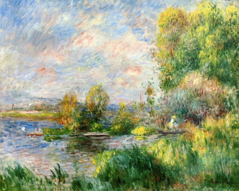 The Seine at Bougival, Pierre-Auguste Renoir