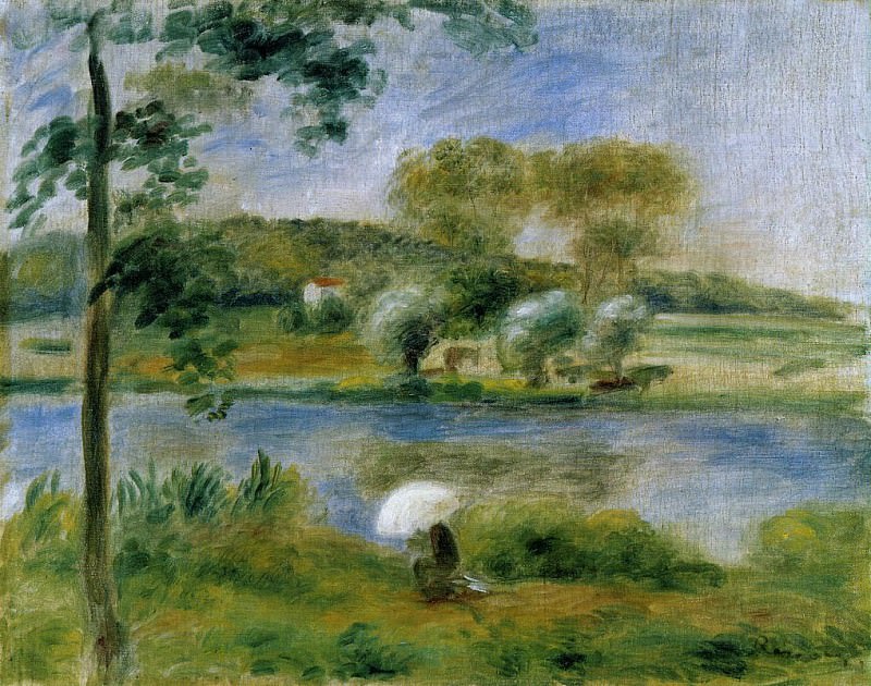 Landscape. Banks of the River, Pierre-Auguste Renoir