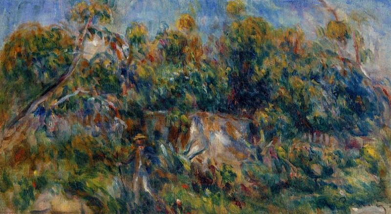 The Painter Taking a Stroll at Cagnes, Pierre-Auguste Renoir