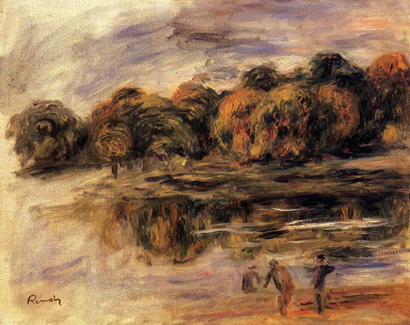 Fishermen by a Lake, Pierre-Auguste Renoir