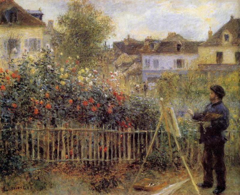 Claude Monet Painting in His Garden at Argenteuil, Pierre-Auguste Renoir