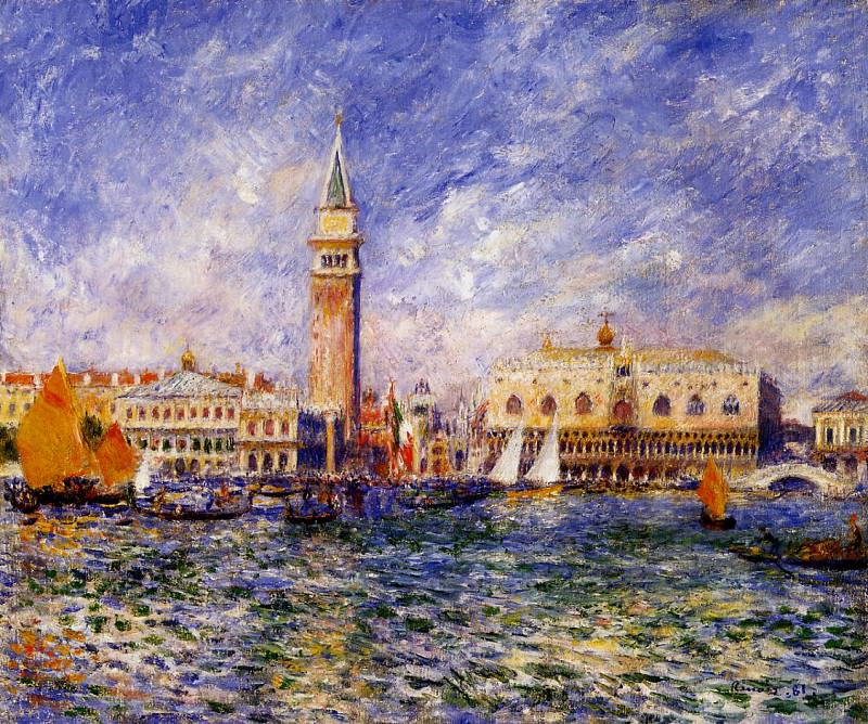 The Doges Palace, Venice, Pierre-Auguste Renoir