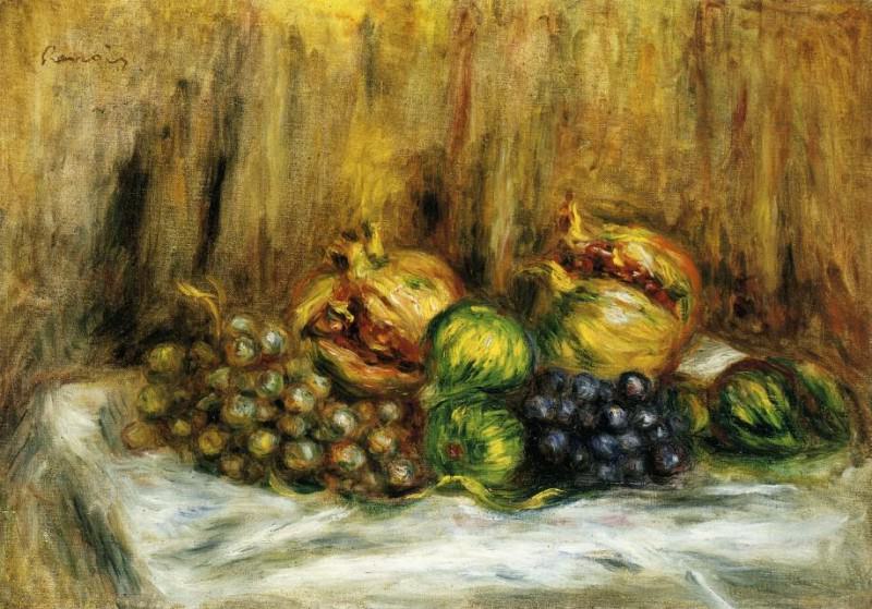 Still Life with Grapes, Pierre-Auguste Renoir