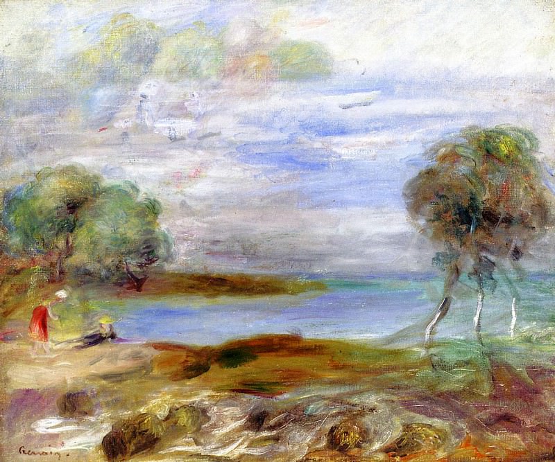 Two Figures by the Water, Pierre-Auguste Renoir