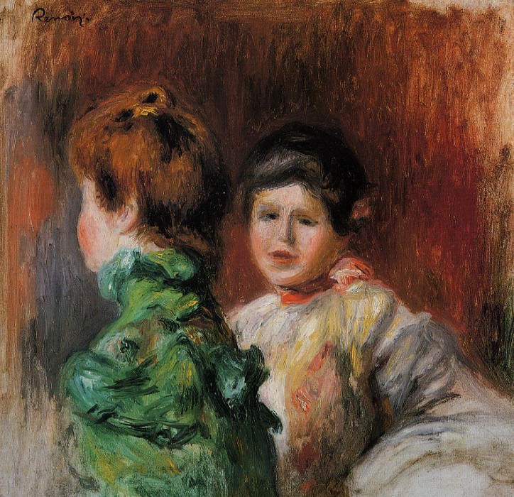 Study – Two Womens Heads, Pierre-Auguste Renoir