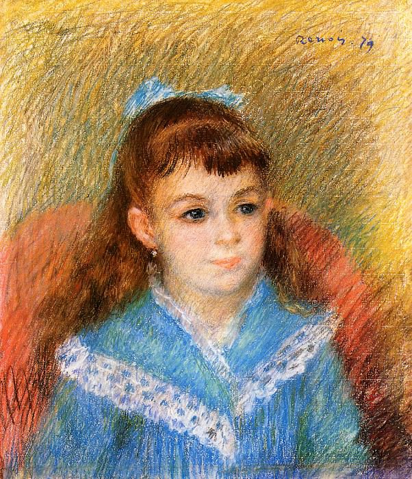 Portrait of a Young Girl , Pierre-Auguste Renoir