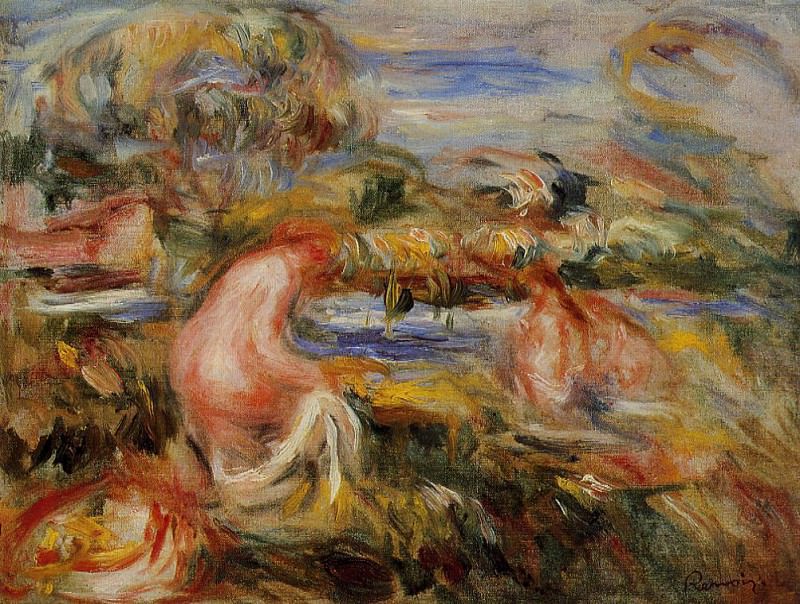 Two Bathers in a Landscape, Pierre-Auguste Renoir