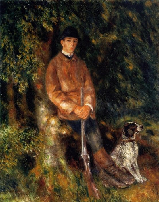 Alfred Berard and His Dog, Pierre-Auguste Renoir