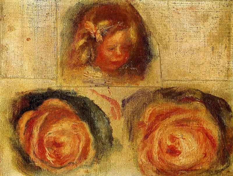 Coco and Roses , Pierre-Auguste Renoir
