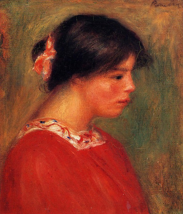 Head of a Woman in Red, Pierre-Auguste Renoir
