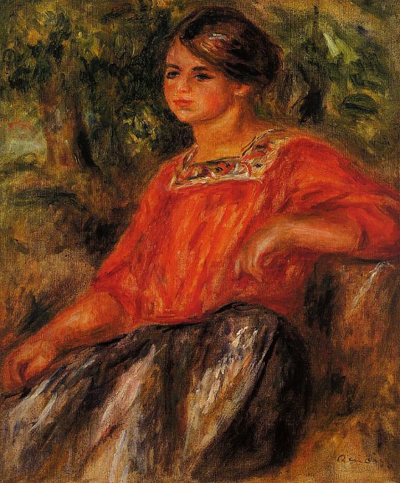 Gabrielle in the Garden at Cagnes, Pierre-Auguste Renoir