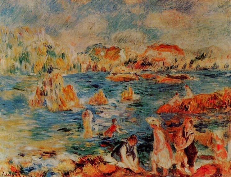 Пляж на Гернси – 1882 г, Пьер Огюст Ренуар