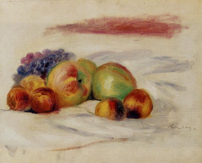 Яблоки и виноград, Пьер Огюст Ренуар