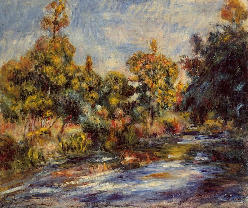 Landscape with River, Pierre-Auguste Renoir