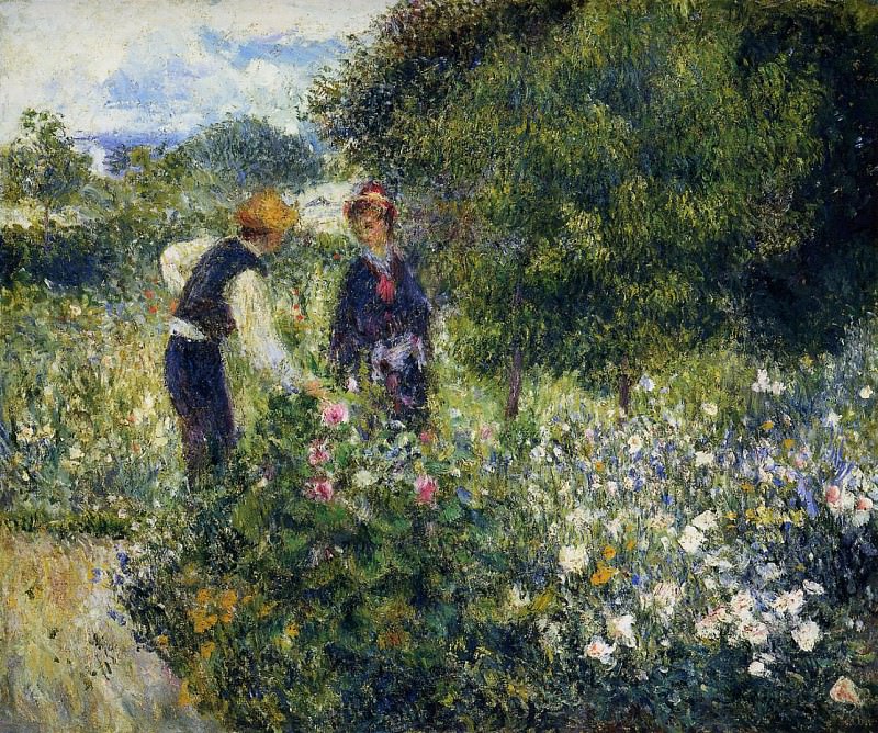 Picking Flowers, Pierre-Auguste Renoir