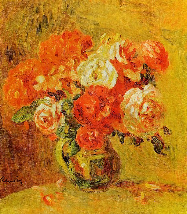 Flowers in a Vase1, Pierre-Auguste Renoir
