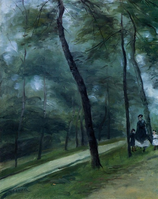 A Walk in the Woods , Pierre-Auguste Renoir