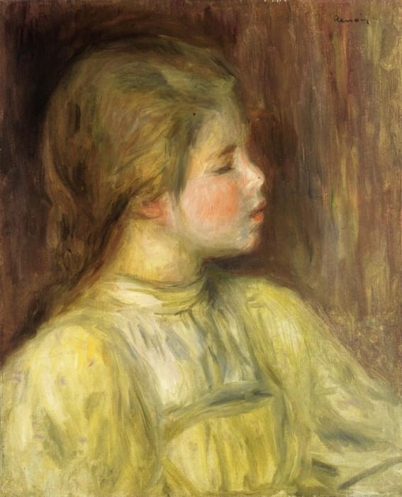 Womans Head, The Thinker, Pierre-Auguste Renoir