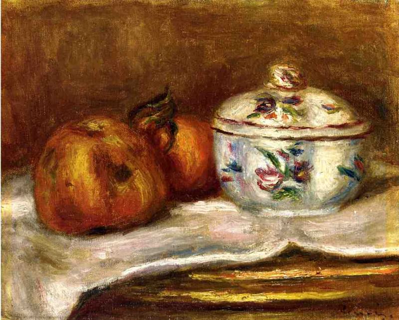 Sugar Bowl, Apple and Orange, Pierre-Auguste Renoir