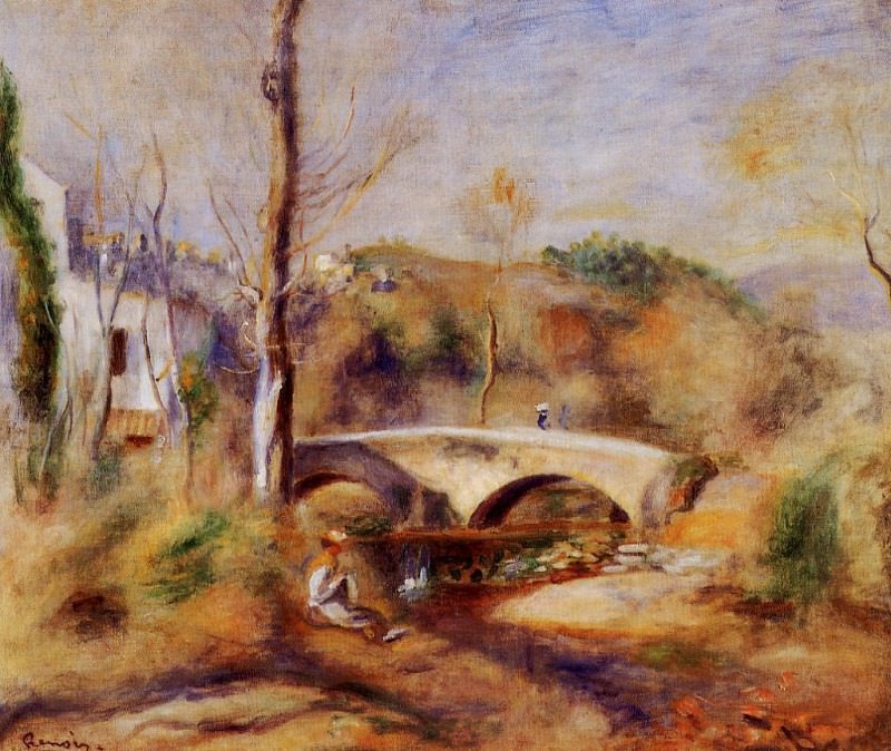 Landscape with Bridge, Pierre-Auguste Renoir