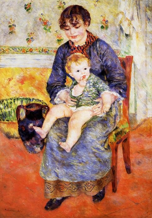 Мать и ребенок, Пьер Огюст Ренуар